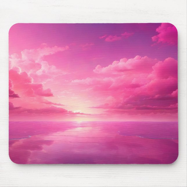 Rosa Sonnenuntergang Mousepad (Vorne)