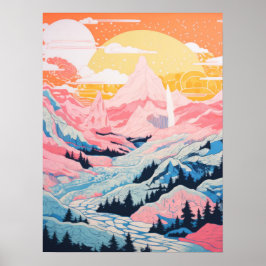 Rosa Sonnenuntergänge Poster