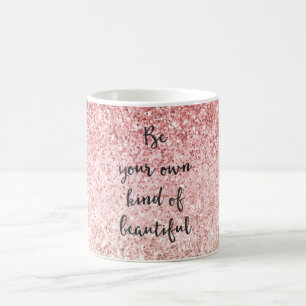 Rosa Sparkle Girly Glitzy Glam Glitzer Schöne Kaffeetasse