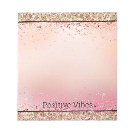 Rosa Sparkor Gold Leopard Print Notizblock