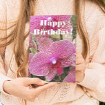 Rosa Speckling Moth Orchids Blumengeburt Karte<br><div class="desc">Blumengeschenkkarte,  die ihr lasse,  dass sie die hübschste Blüte im Garten ist! Die Karte zeigt ein Foto von hübschen,  rosa gesprenkelten Moth Orchid-Blume,  auch bekannt als Phalaenopsis. Wählen Sie aus einer matten oder glänzenden Stilkarte.</div>