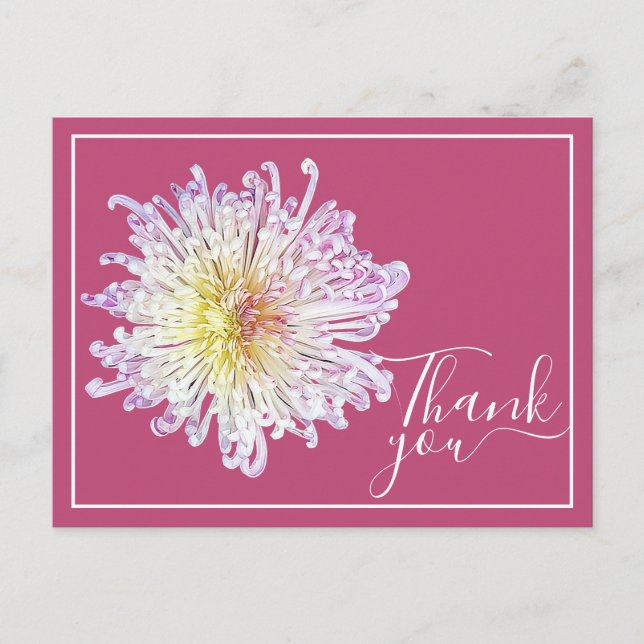 Rosa Spiegelei mit rosa Hintergrund Danke Postkarte (Vorderseite)