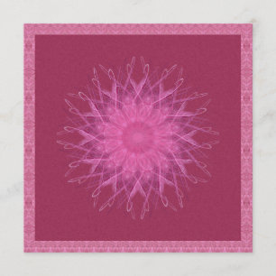 Rosa Spinner-Mandala Einladung