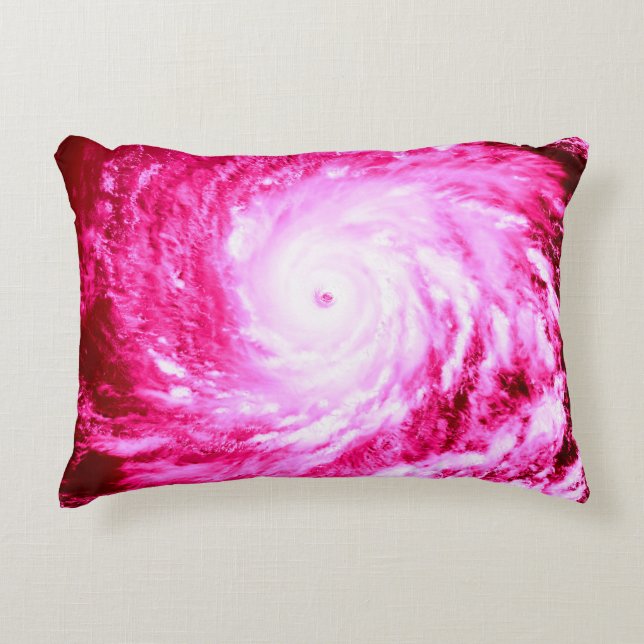 Rosa Spiralpinfelge Kissen (Vorderseite)