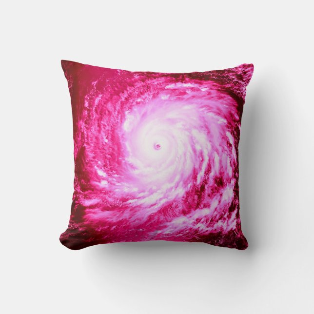 Rosa Spiralpinfelge Kissen (Vorderseite)