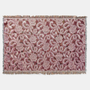 Rosa Spitze, Muster mit antiken Rosen. Decke