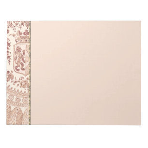 Rosa Spitzen mit Rose Notizblock