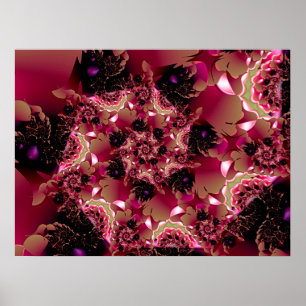Rosa Spitzen-Spirale Poster