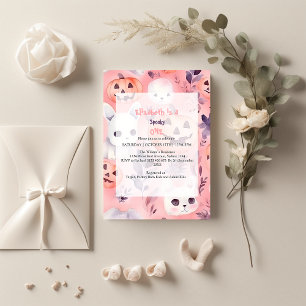 Rosa Spooky Ein Halloween Geburtstag Einladung