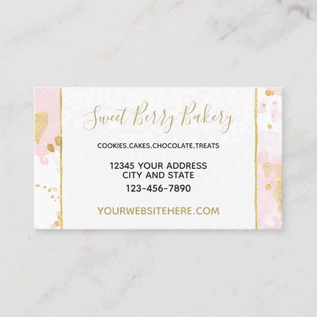 Rosa Spritzer Visitenkarte (Vorderseite)