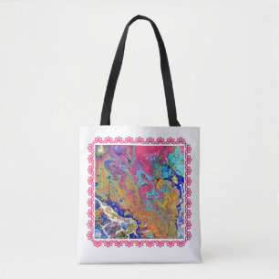 Rosa sprudelt Acryl gießen Tasche
