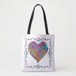 Rosa sprudelt Acryl gießen Tasche drei
