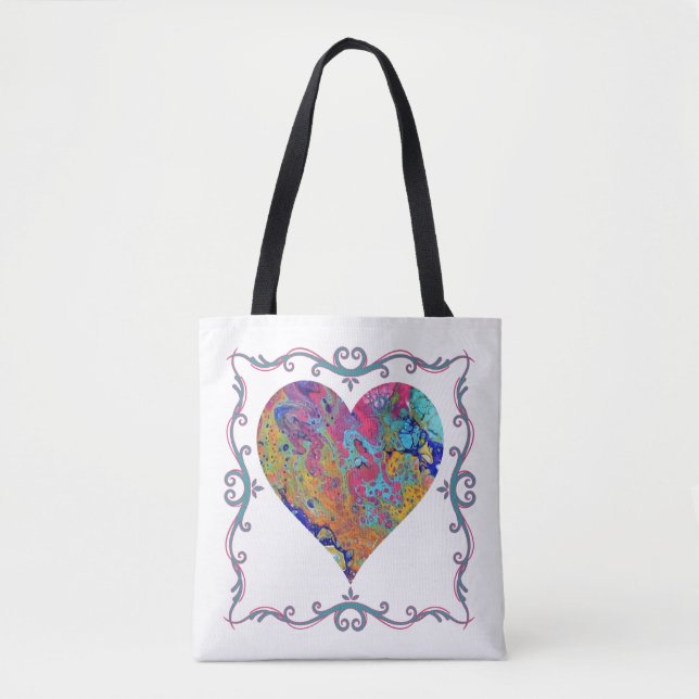 Rosa sprudelt Acryl gießen Tasche drei (Vorderseite)