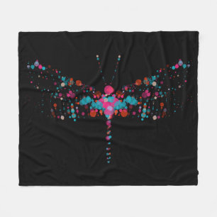 Rosa sprudelt Libellen-Fleece-Decke Fleecedecke