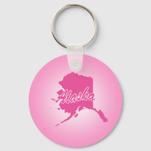Rosa Staat Alaska Schlüsselanhänger