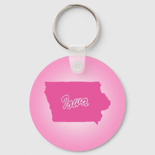Rosa Staat Iowa Schlüsselanhänger