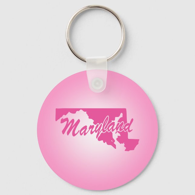 Rosa Staat Maryland Schlüsselanhänger (Vorderseite)