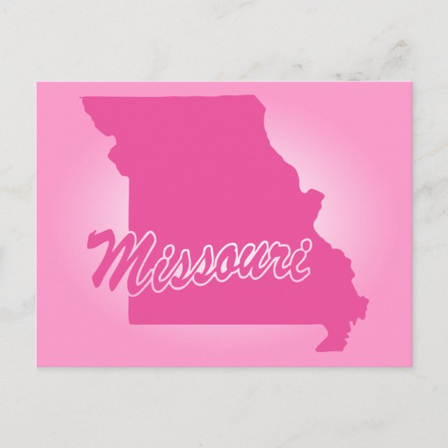 Rosa Staat Missouri Postkarte (Vorderseite)
