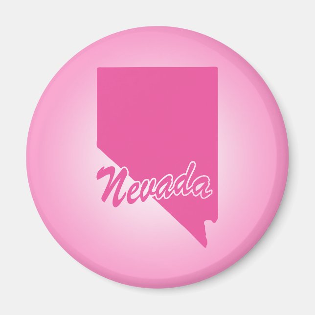 Rosa Staat Nevada Magnet (Vorne)
