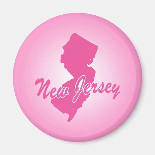 Rosa Staat New Jersey Magnet (Vorne)