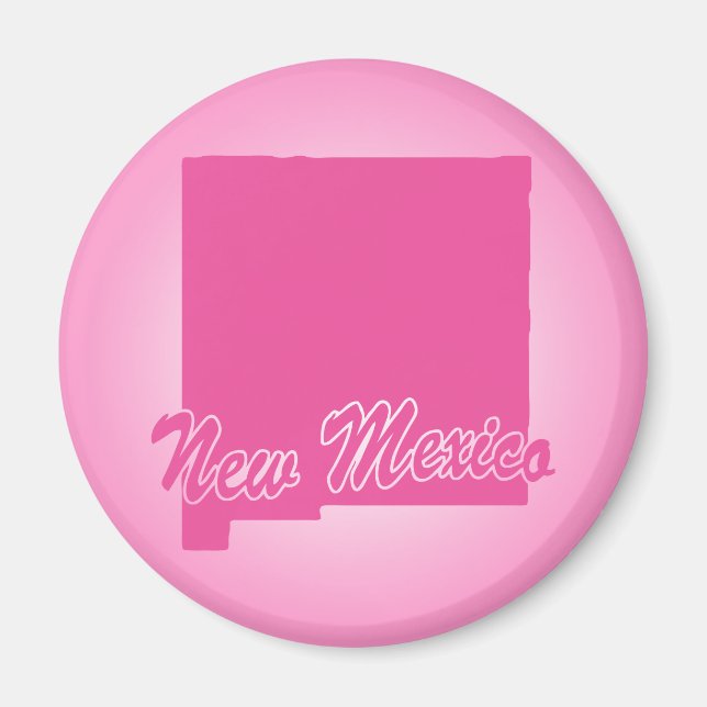 Rosa Staat New Mexico Magnet (Vorne)