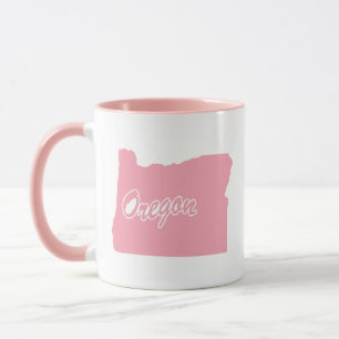 Rosa Staat Oregon Form Tasse