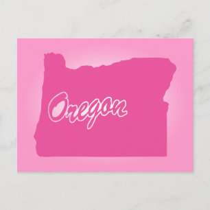 Rosa Staat Oregon Postkarte