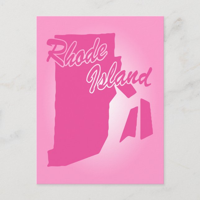 Rosa Staat Rhode Island Postkarte (Vorderseite)