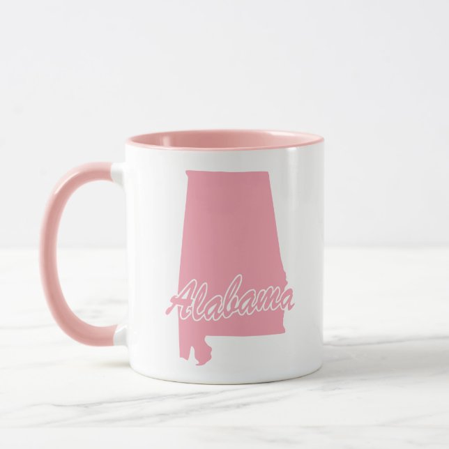 Rosa Staat von Alabama-Tasse Tasse (Links)