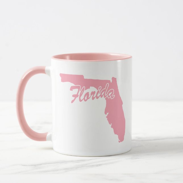 Rosa Staat von Florida Form Tasse (Links)