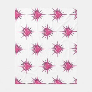 Rosa Stacheliges Herz Cybersigilismus Fleece-Decke Fleecedecke