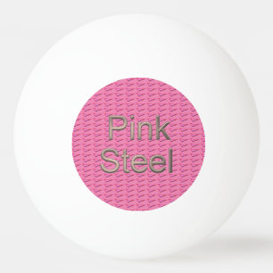 Rosa Stahl 1 sternweiße Tischtennisplatte Tischtennisball