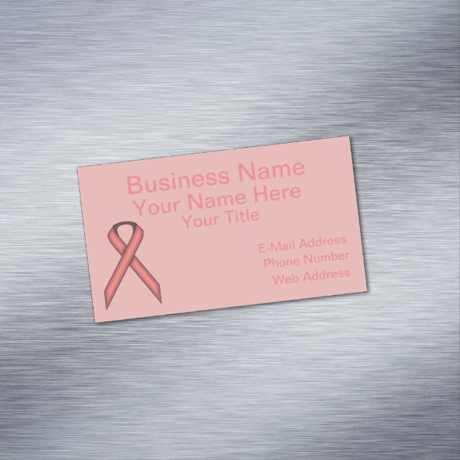 Rosa Standard Ribbon Magnetische Visitenkarte (Beispiel)