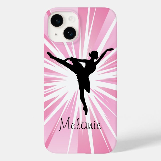 Rosa Star Ballerina iPhone 4/4-vibe Case-Mate iPhone Hülle (Rückseite)