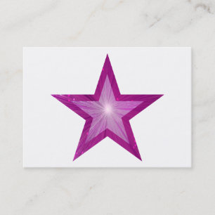Rosa-Star-Visitenkarte-Vorlage in weiß Visitenkarte