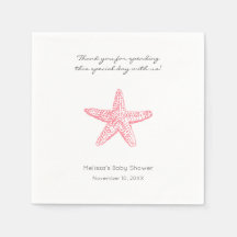 Rosa Starfish Hochzeit oder Girl Duschnapfins