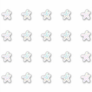 Rosa Starfish Muster Niedliche Meereswelt Beach Oc Aufkleber