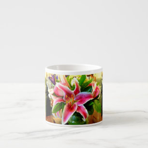 rosa Stargazerlilie Espresso-Tasse Espressotasse