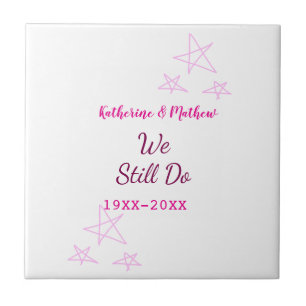 Rosa Stars Jubiläum der Erneuerung Moderne Fliese