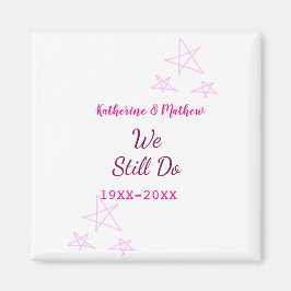 Rosa Stars Jubiläum der Erneuerung Moderne Magnet