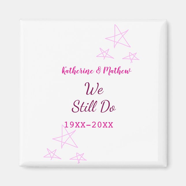 Rosa Stars Jubiläum der Erneuerung Moderne Magnet (Vorne)