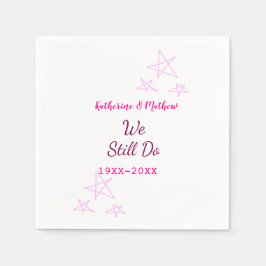 Rosa Stars Jubiläum der Erneuerung Moderne Serviette