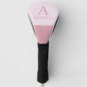 Rosa Staub Monogramm Anfangsname Minimal Golf Headcover