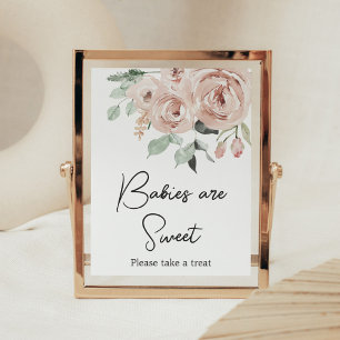 Rosa Staubrosa Es ist ein Mädchen Babys sind süß Poster