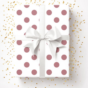 Rosa Staubrose Punkte Muster Geschenkpapier