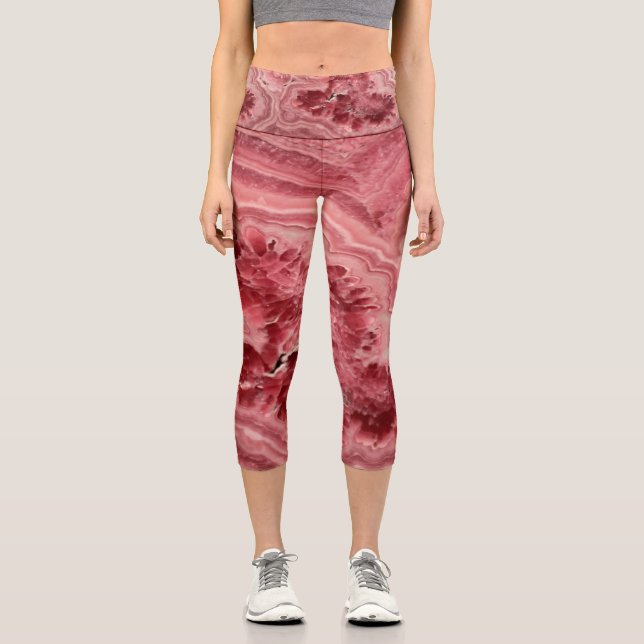 Rosa Stein Capri Leggings (Vorderseite)