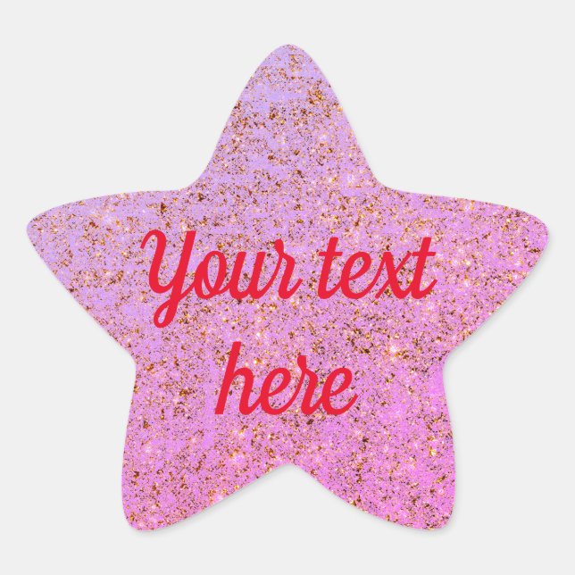 rosa  Stern-Aufkleber (Vorderseite)