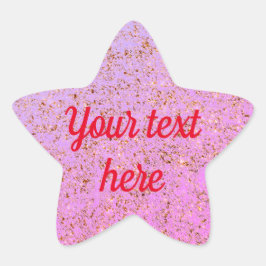 rosa  Stern-Aufkleber