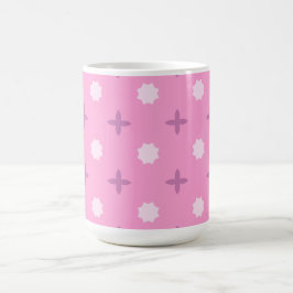Rosa Stern Blüten Punkt Muster Kaffeetasse