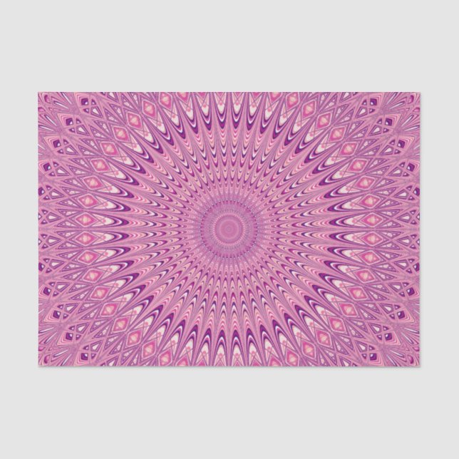 Rosa Stern-Mandala Seidenpapier (Vorderseite)